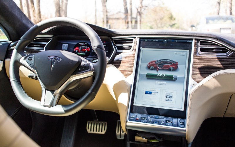 Tesla model s p85 салон