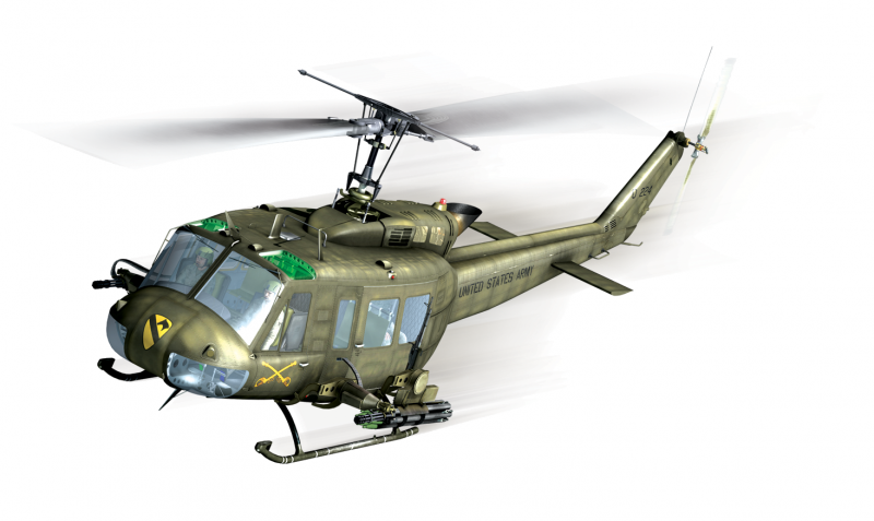 Bell uh-1 Iroquois на белом фоне