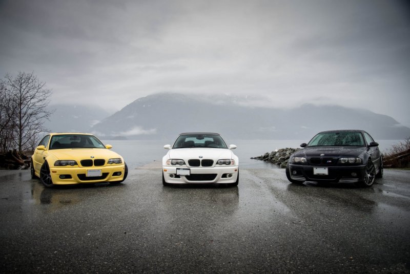 BMW e46 черно желтый