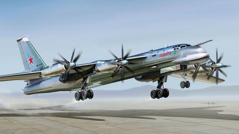 Стратегический турбовинтовой бомбардировщик ту-95мс