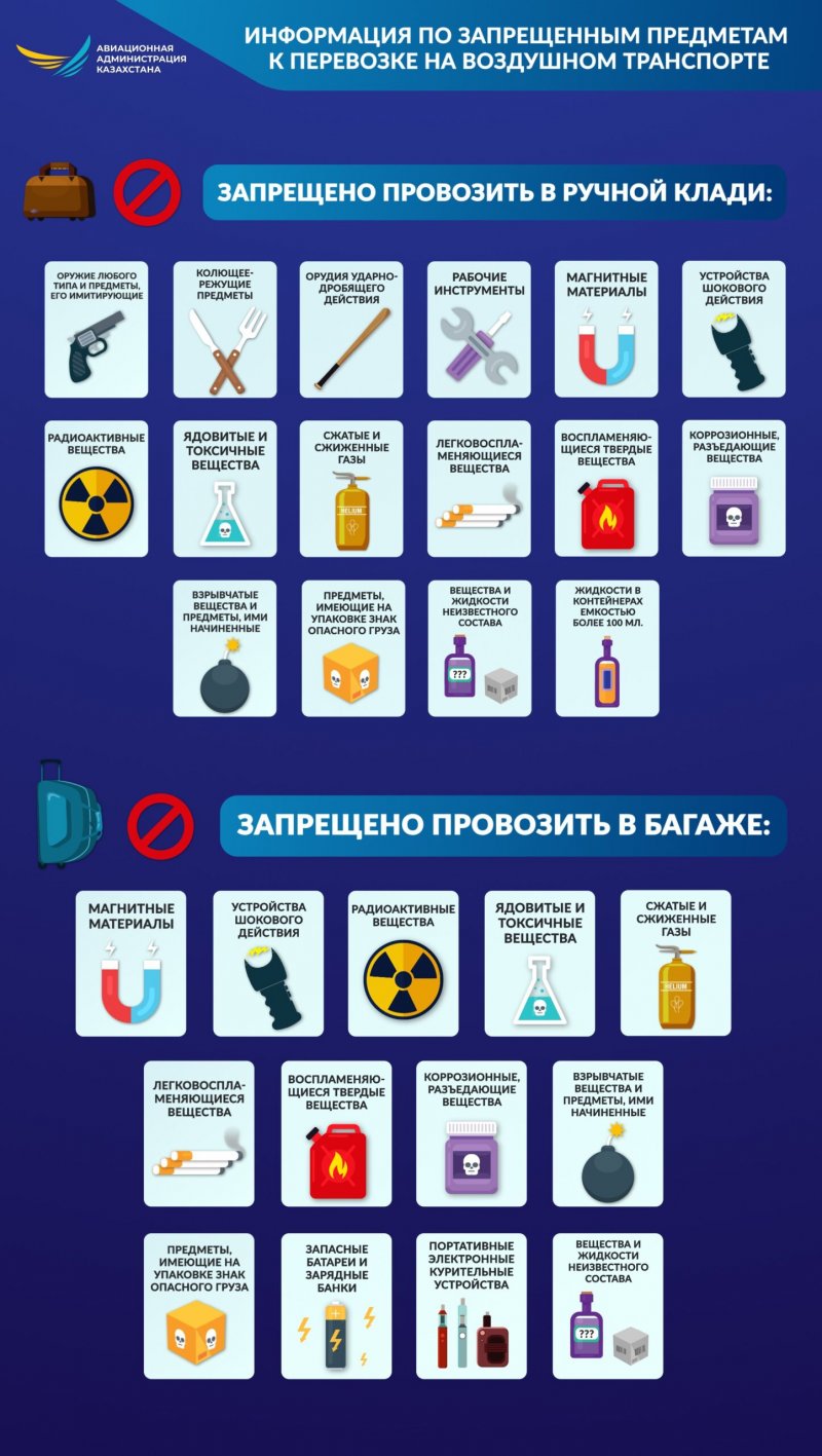 Ручная кладь запрещенные предметы