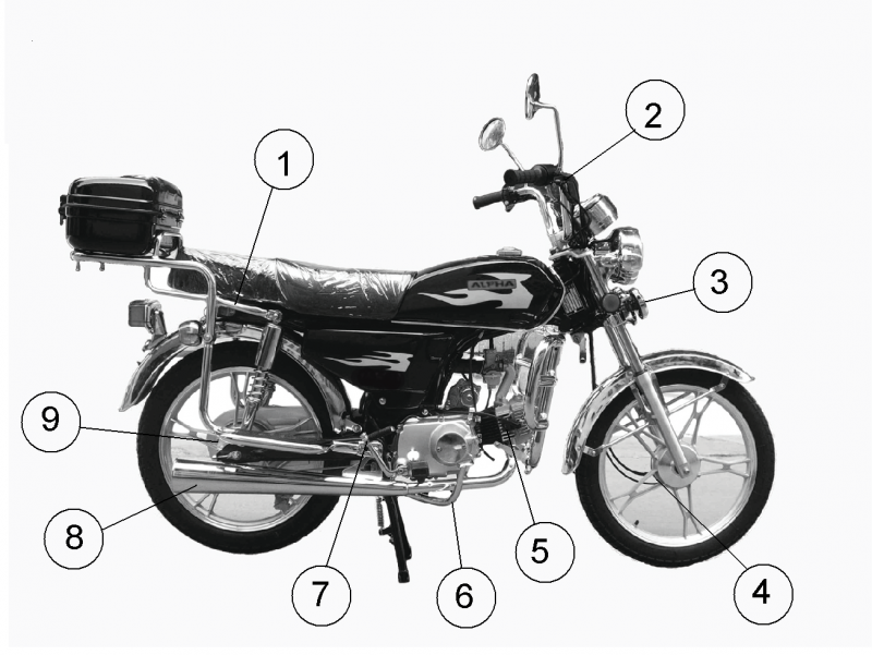 Амортизатор скутер 270mm Suzuki Lets