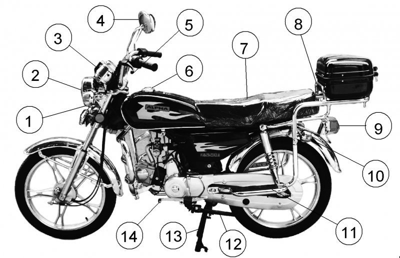 Мопед мотолэнд Альфа RX 11