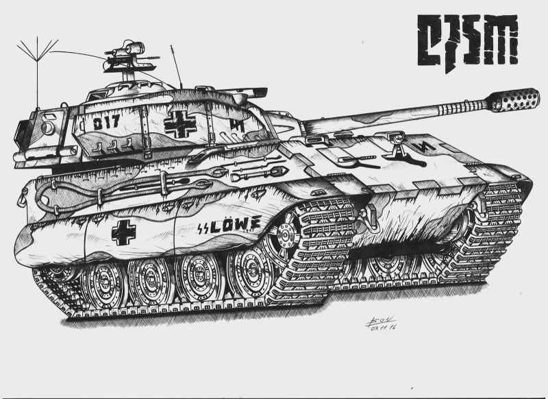 Танк e-75 чертежи