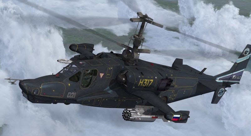 Боевой вертолет ка-50 черная акула