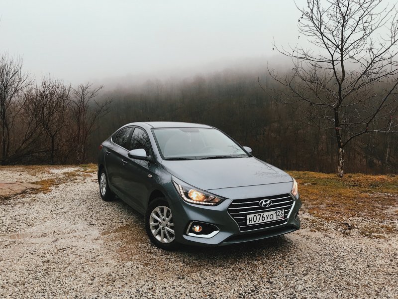 Hyundai Solaris 2020 мокрый асфальт