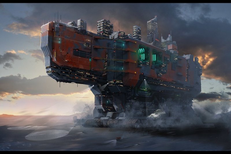 Sci-Fi космические корабли дизельпанк