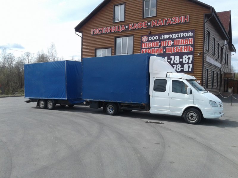 Газель фермер тент с прицепом