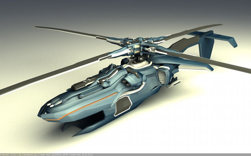 Вертолёт Sci Fi 3d Max