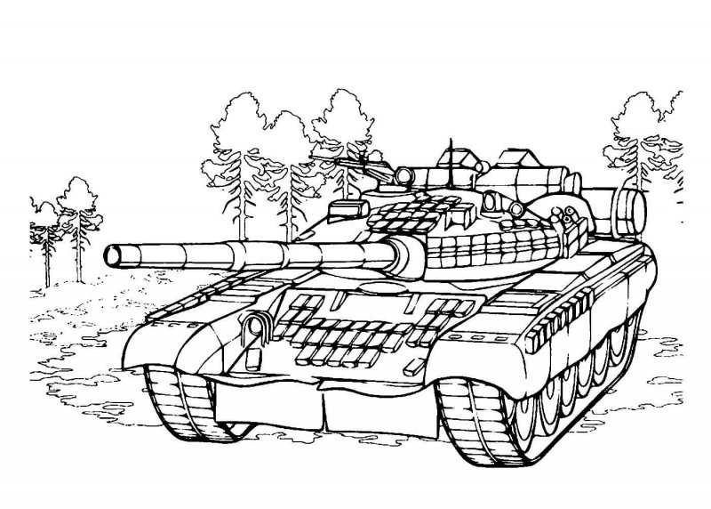 Танк т-80 раскраска