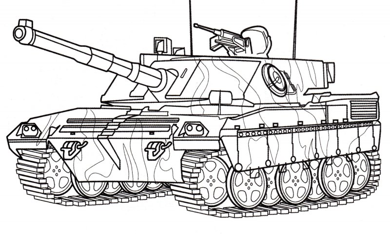 Раскраска танка