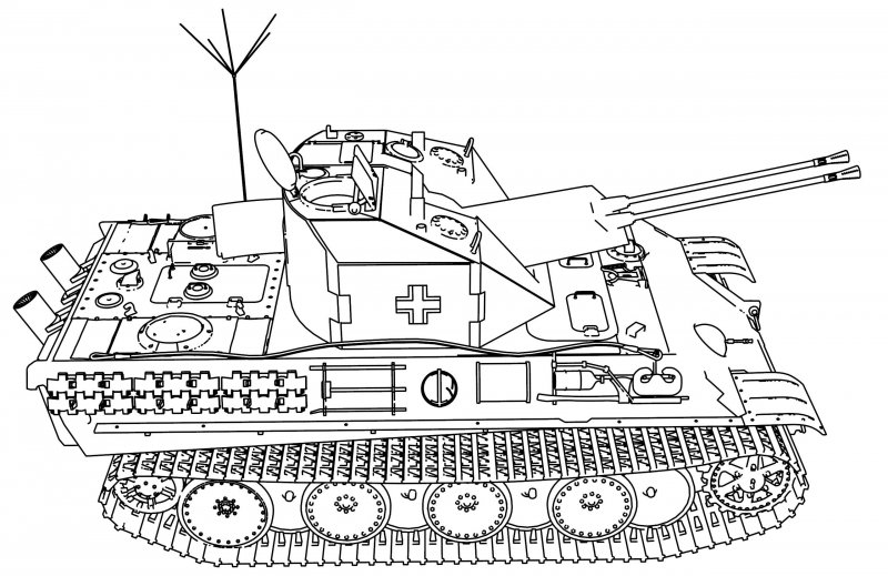 Танк АМХ 12т раскраска