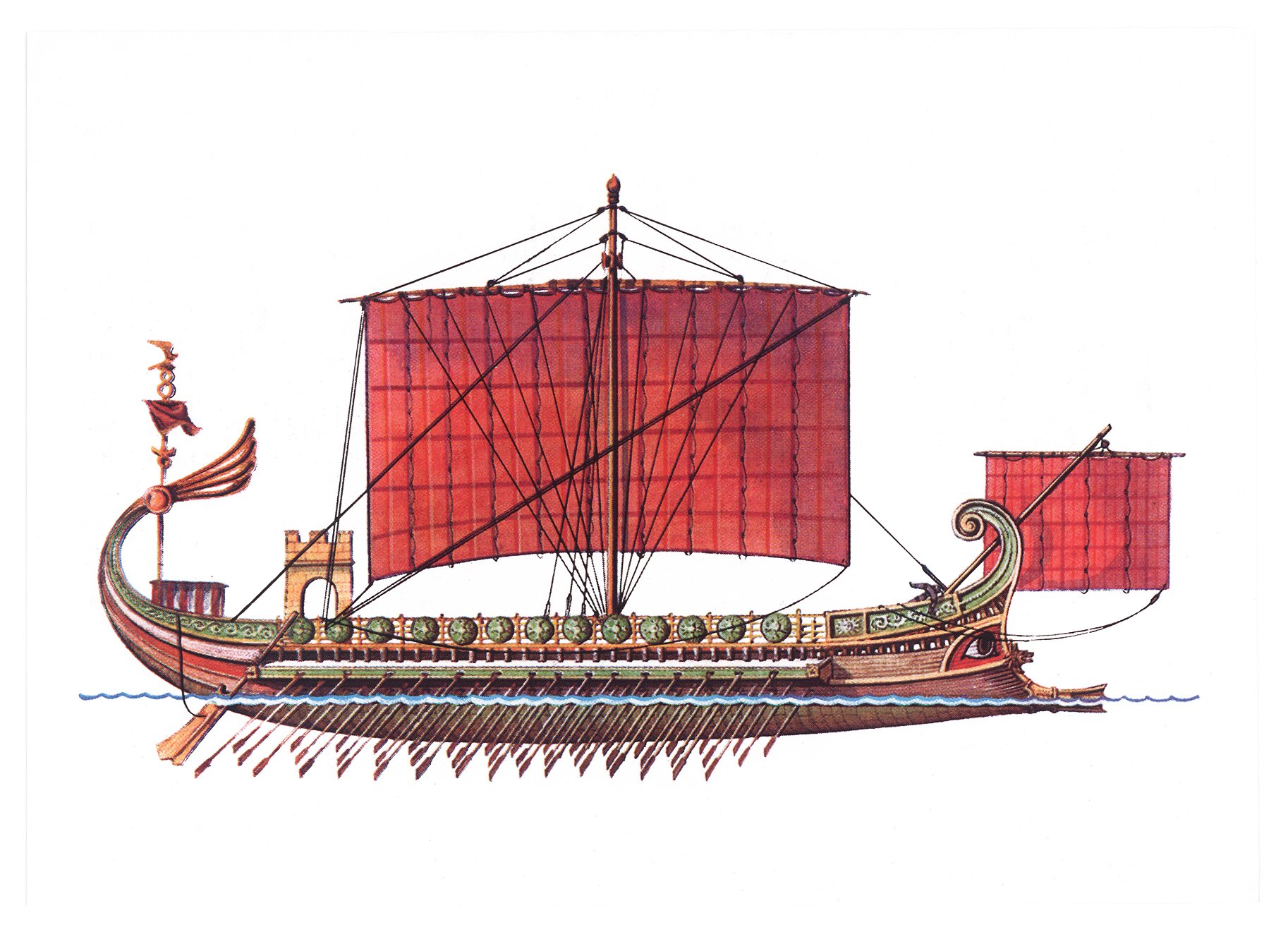 Как назывались греческие корабли. Римская трирема (Триера). Древняя Греция трирема корабль. Римская трирема корабль. Финикия трирема.