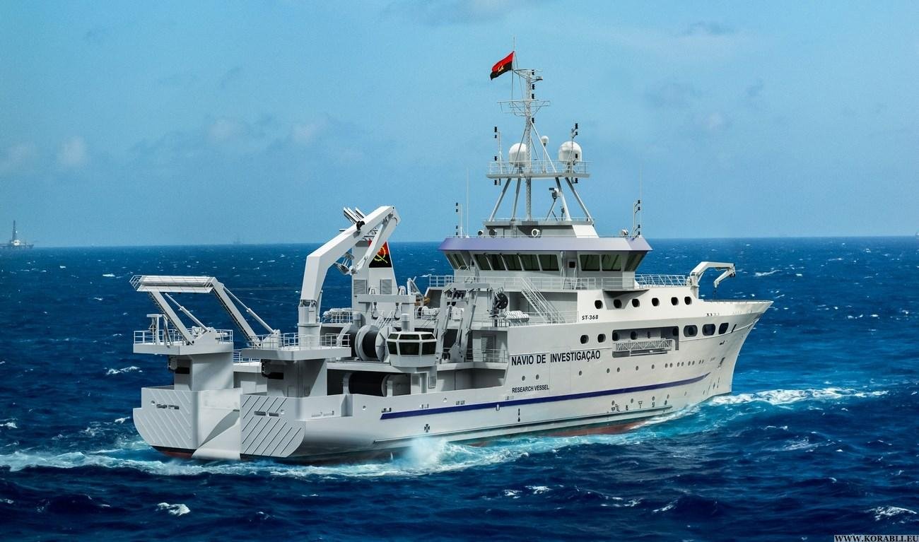 Исследование судна. НИС St-368. Fishery research Vessel 7417 “Baia farta”. НИС корабль. Damen исследовательское судно.