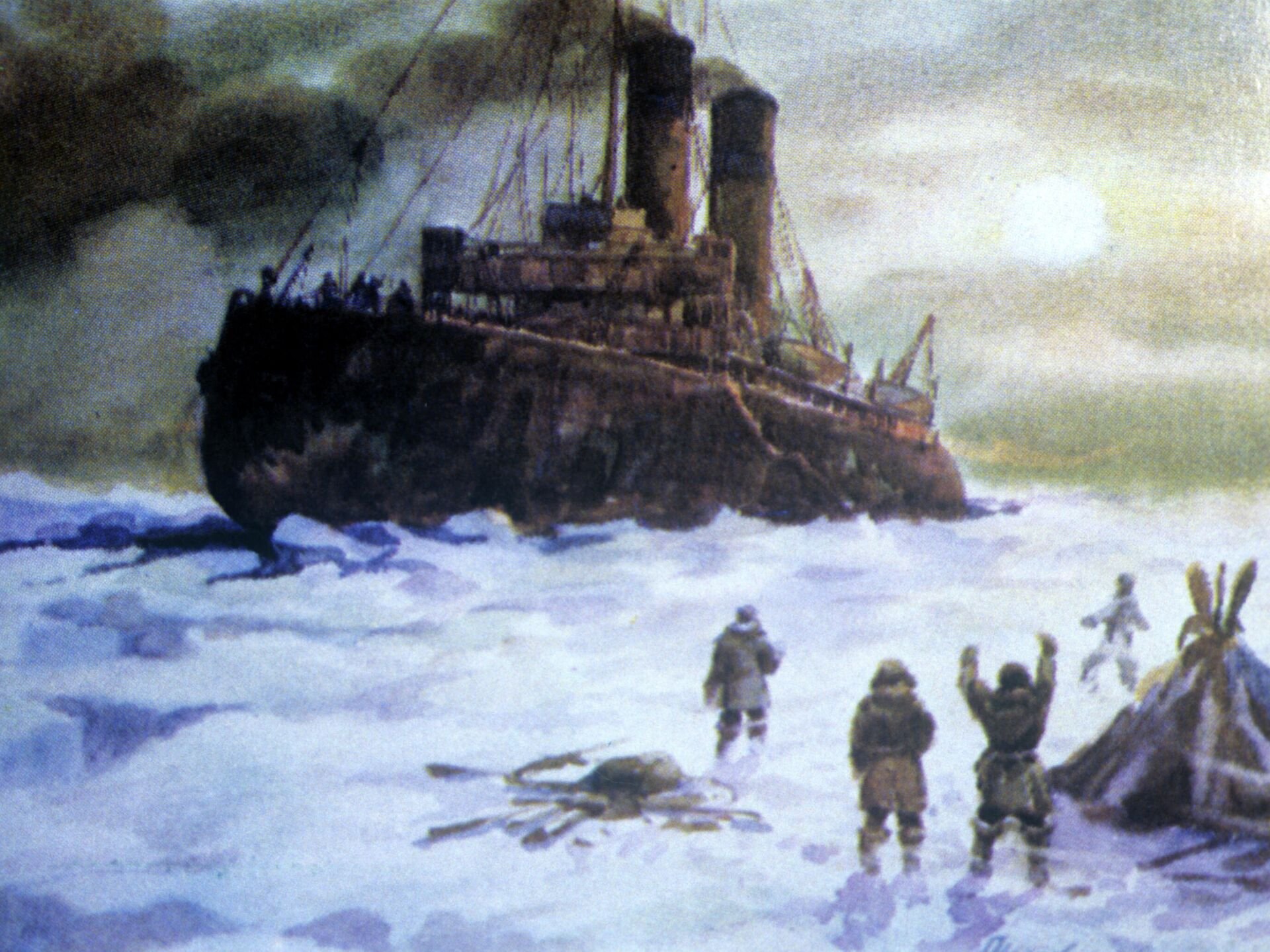 В 1928 ледокол спас итальянскую экспедицию