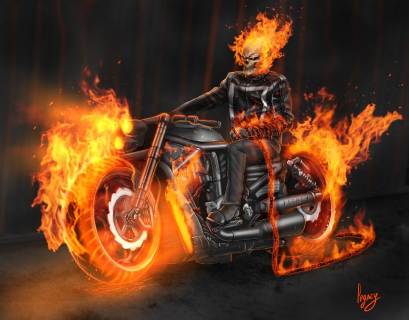 Harley Davidson Призрачный гонщик