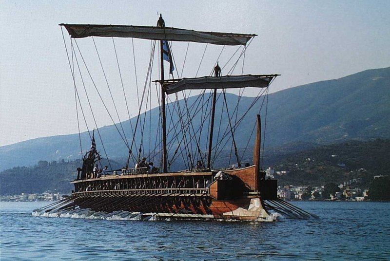 Римская трирема корабль