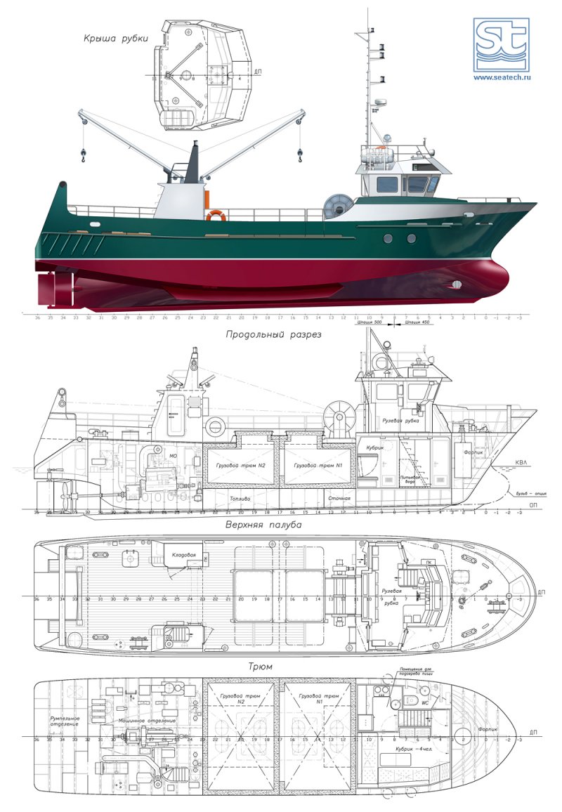 Малый траулер МТ 250 проект