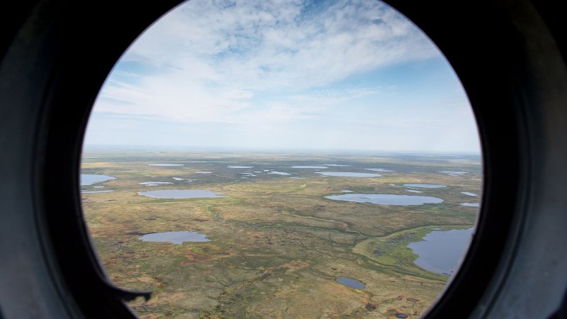 Вид из иллюминатора самолета