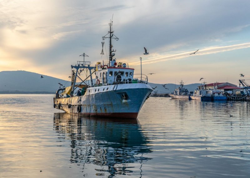 Рыболовецкое судно Охотское море