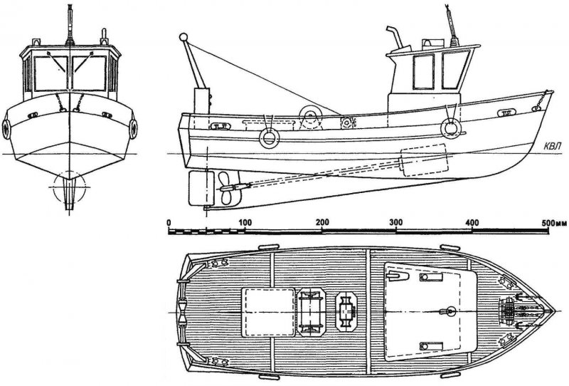Малый рыболовный сейнер МРС-150 чертеж