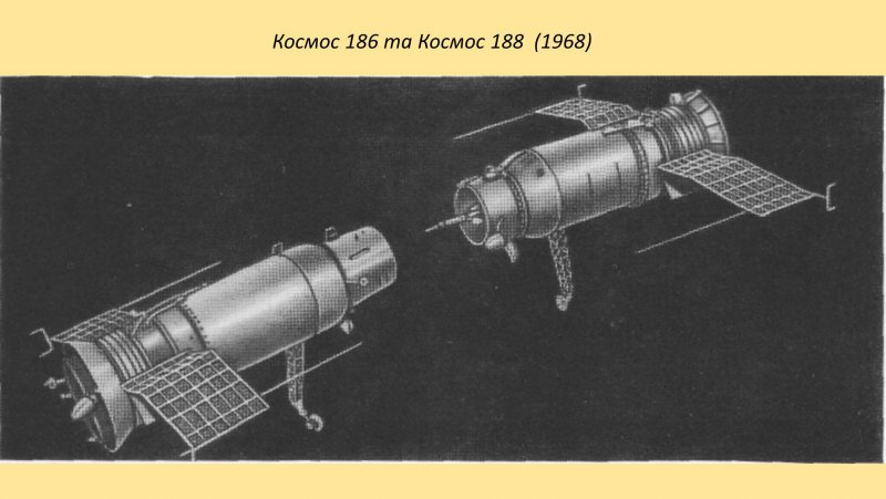Первая автоматическая стыковка двух ИСЗ космос -186 и космос- 188 СССР