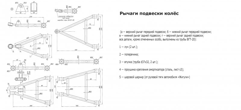 Квадроцикл ВАЗ 2108 чертеж