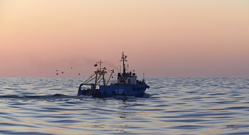 Траулер в море