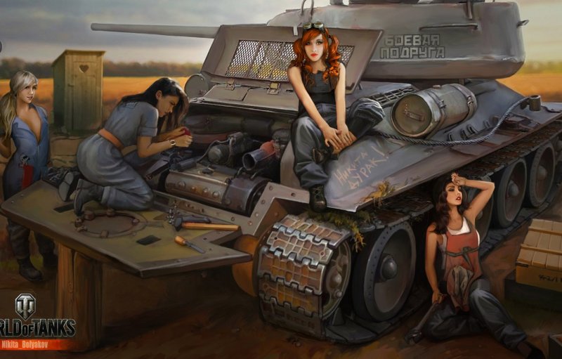 Девушки танкистки танки World of Tanks