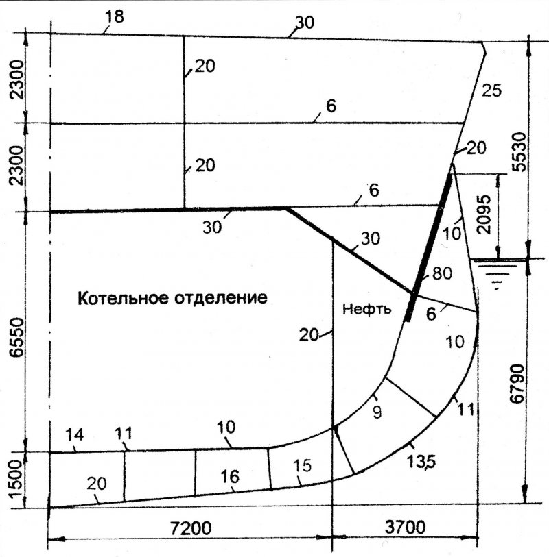 Набор корпуса сухогрузного судно