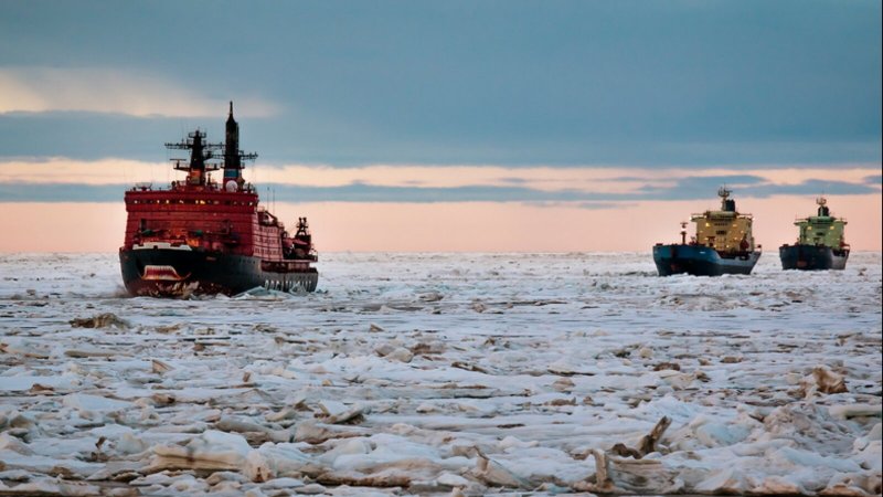 Караван судов в Карском море