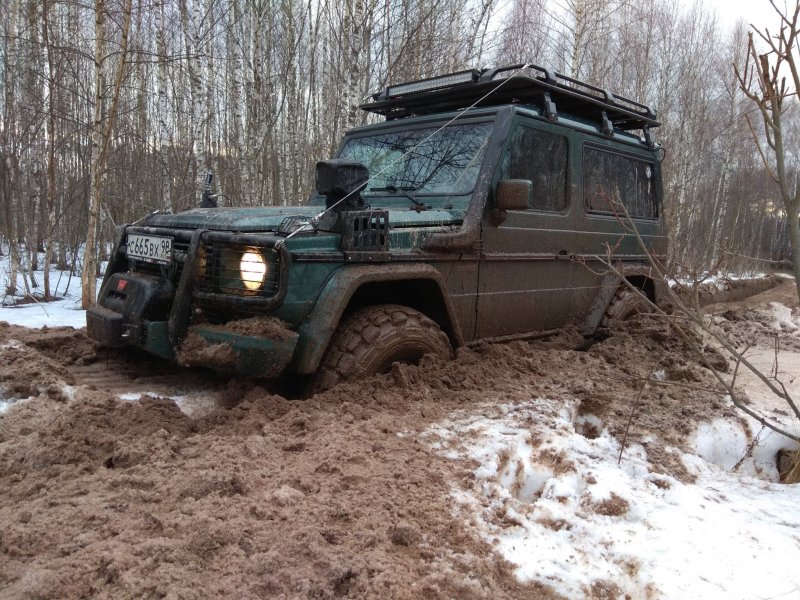 Mercedes-Benz g class 4k зима