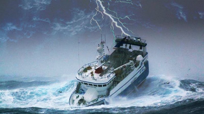 Баренцево море корабли шторм