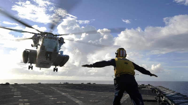 Ch 53e на авианосце
