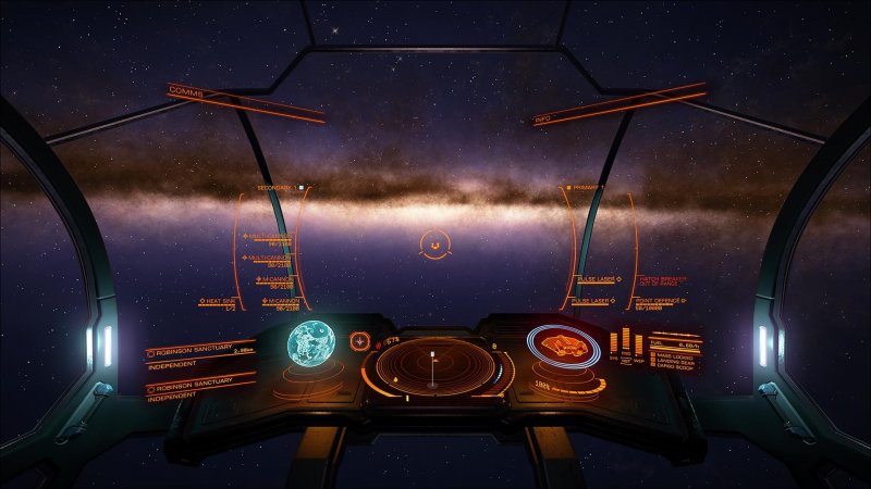 Elite Dangerous кокпит