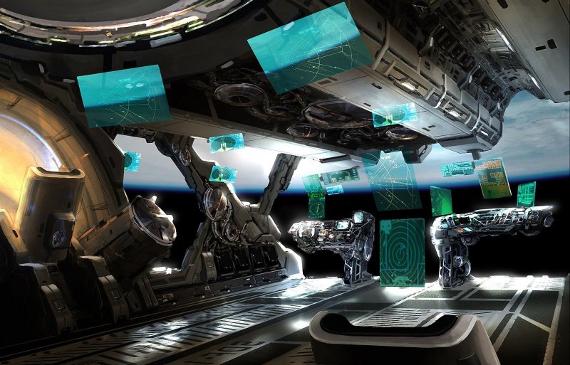 Концепт арт Sci Fi Interior