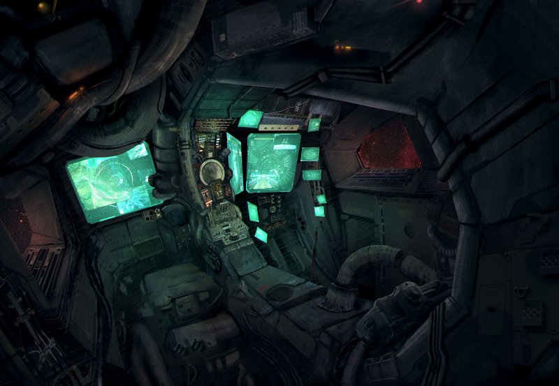 Кокпит Sci Fi Art