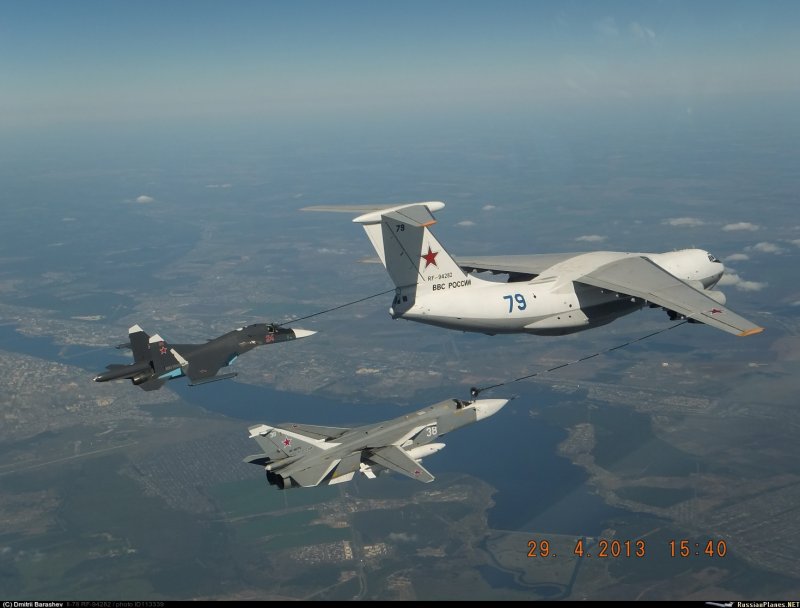 Су-34 дозаправка в воздухе