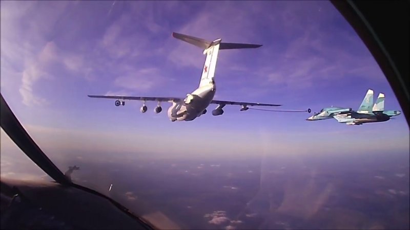 Су-34 дозаправка в воздухе