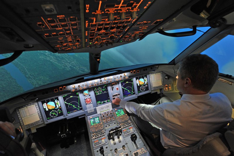 SSJ 100 кабина пилотов 3d