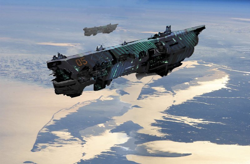 Космический корабль Sci Fi концепт Cargo