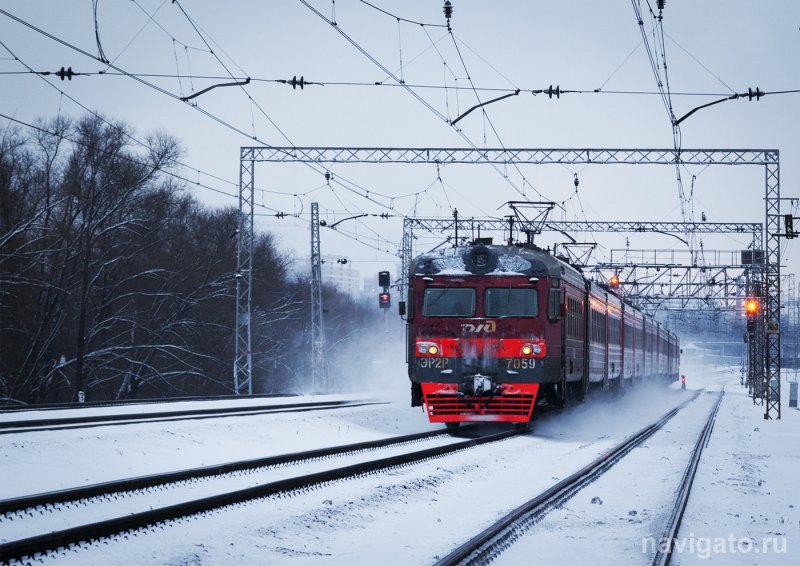 Электричка зимой