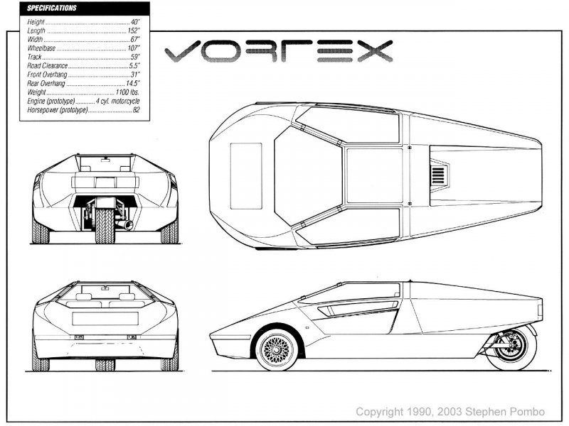 Fiat x1/9 чертеж