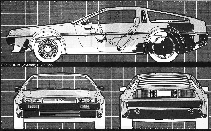 DELOREAN DMC 12 Blueprint