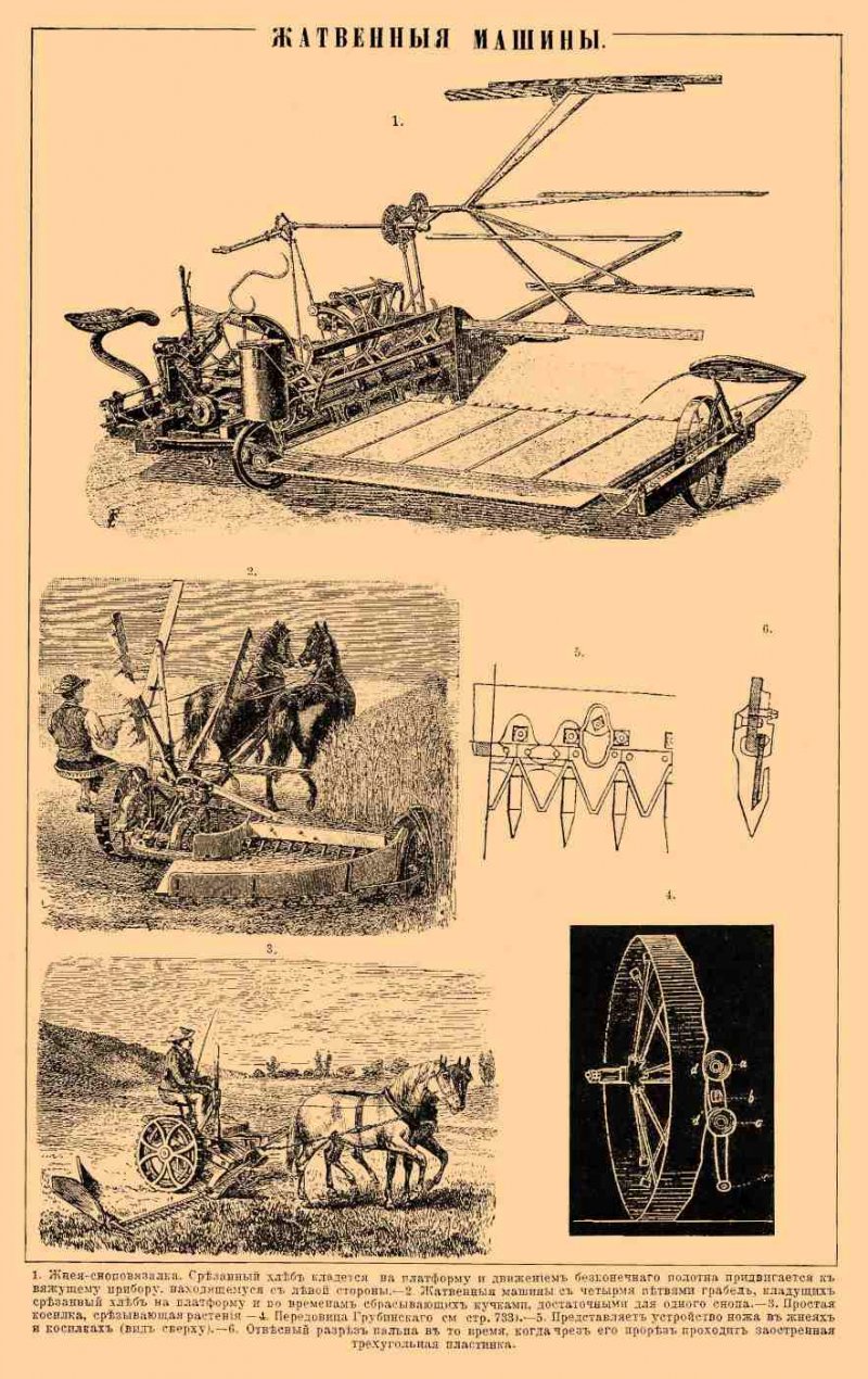 Конная жатка лобогрейка
