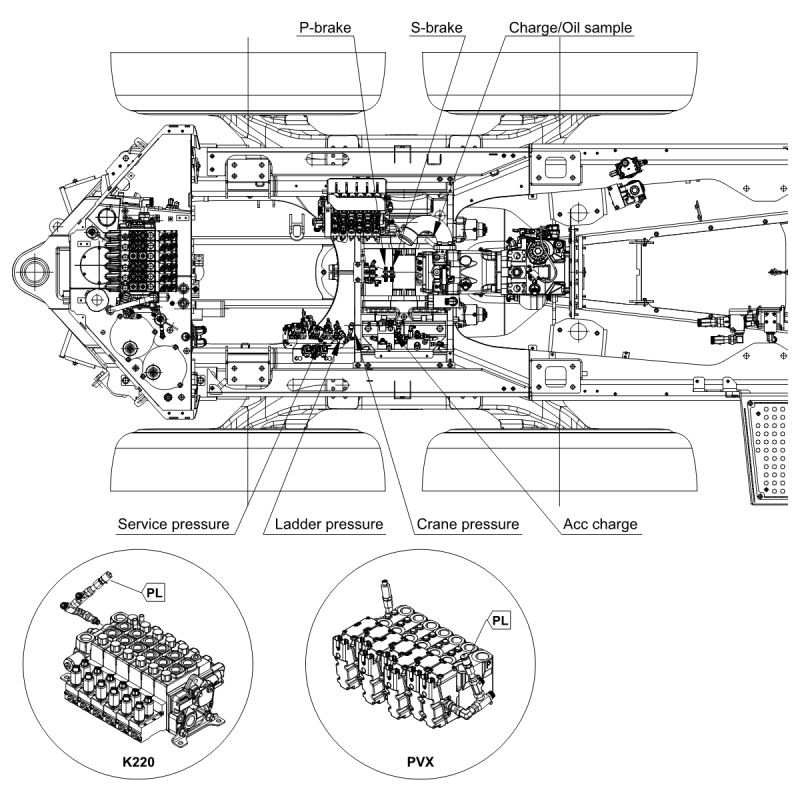 Komatsu 375 бульдозер схема