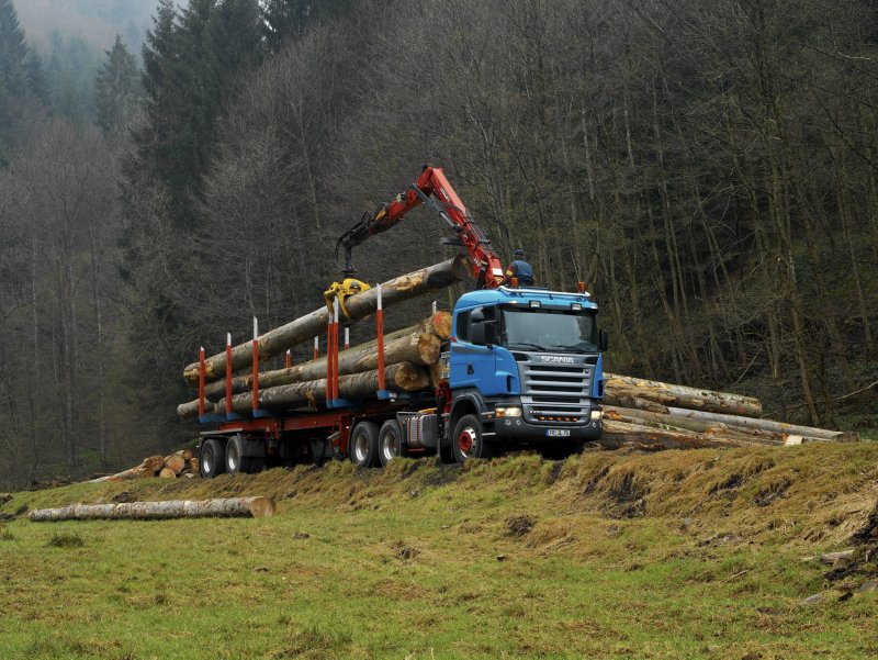 Лесовоз Scania объем леса