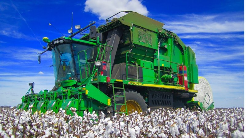 John Deere комбайн для хлопка